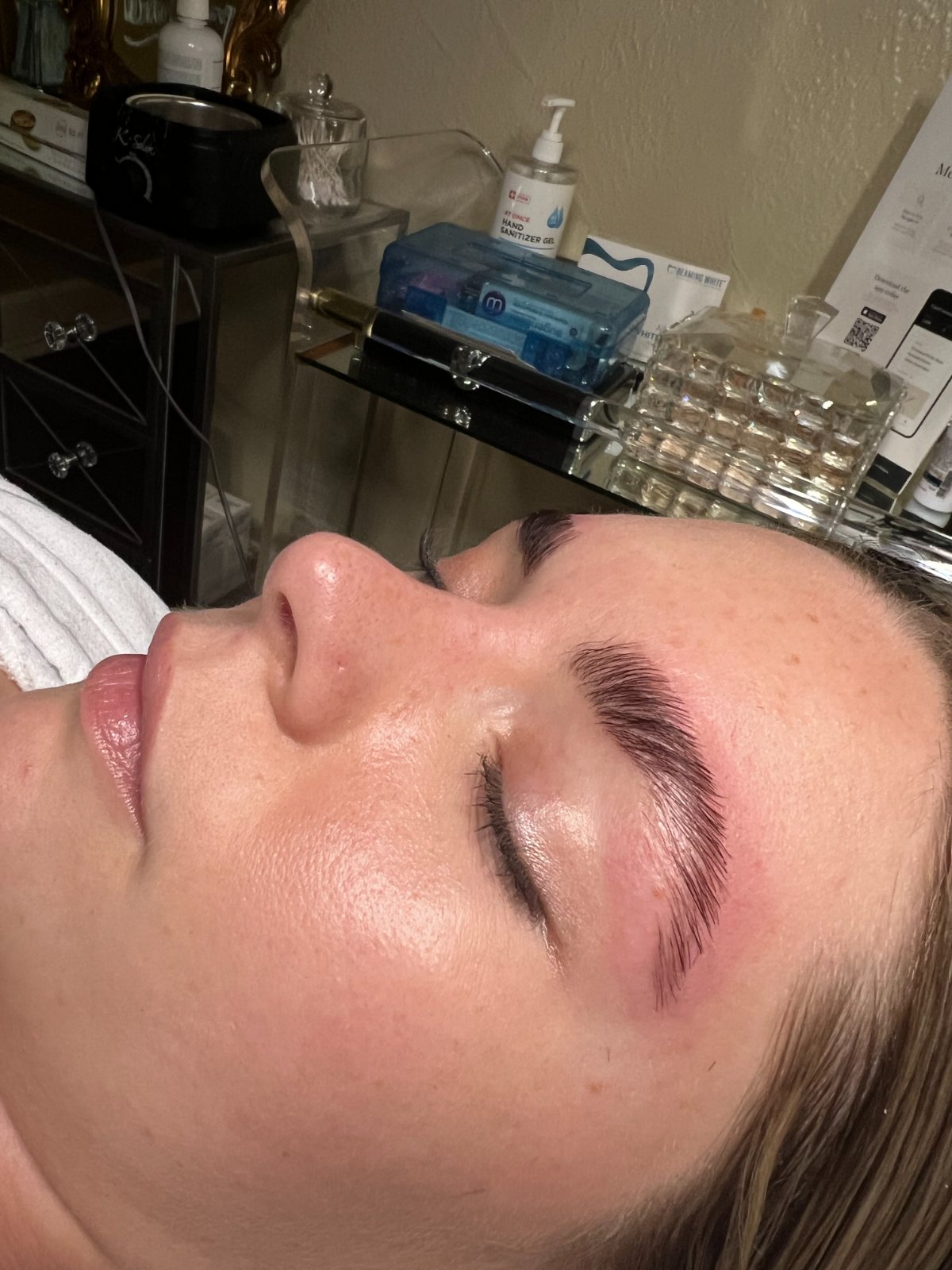 Brow shaping and lamination — client work — The Bronze Lily, St. Petersburg, FL