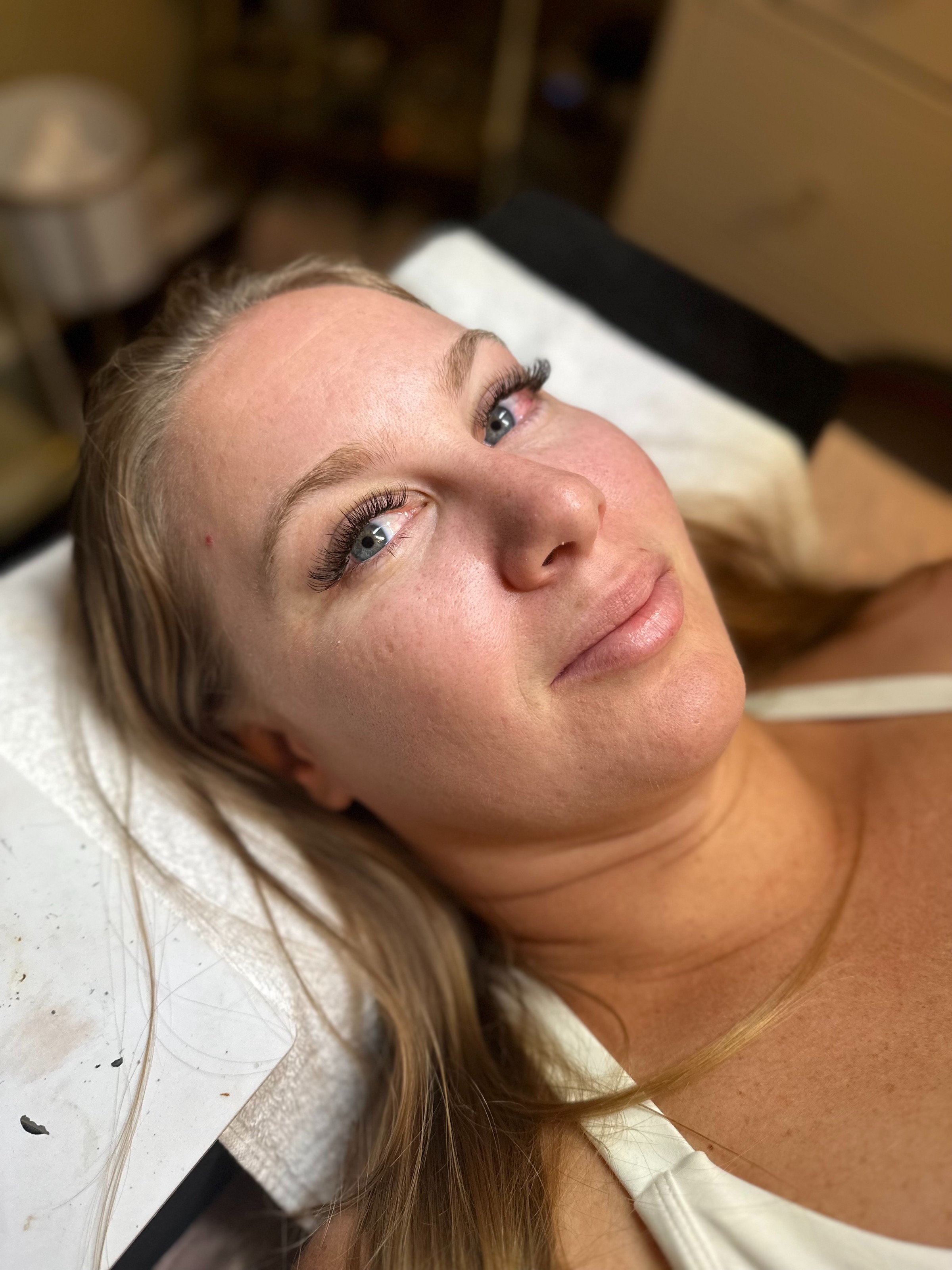 Healthy natural lashes under extensions — The Bronze Lily, St. Petersburg, FL