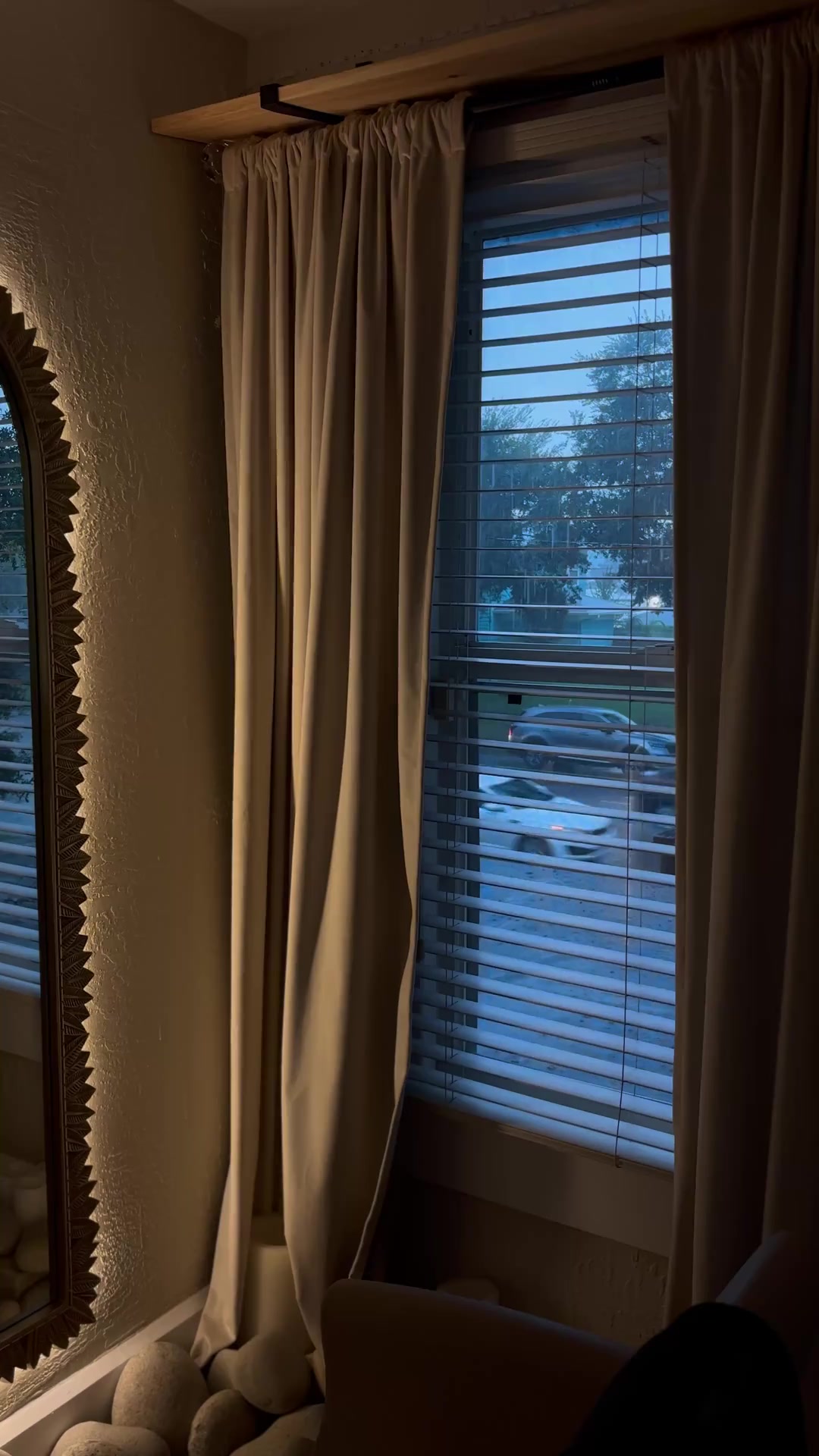 Rain outside the suite window on a rainy St. Pete day — The Bronze Lily, St. Petersburg, FL