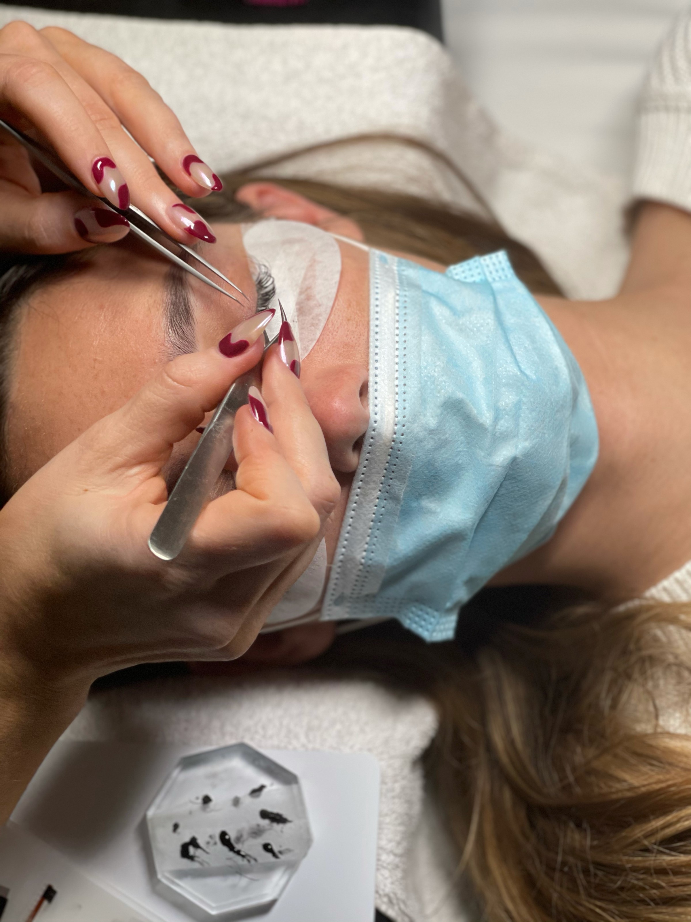 Isolated lash work, one extension, one natural lash — The Bronze Lily, St. Petersburg, FL