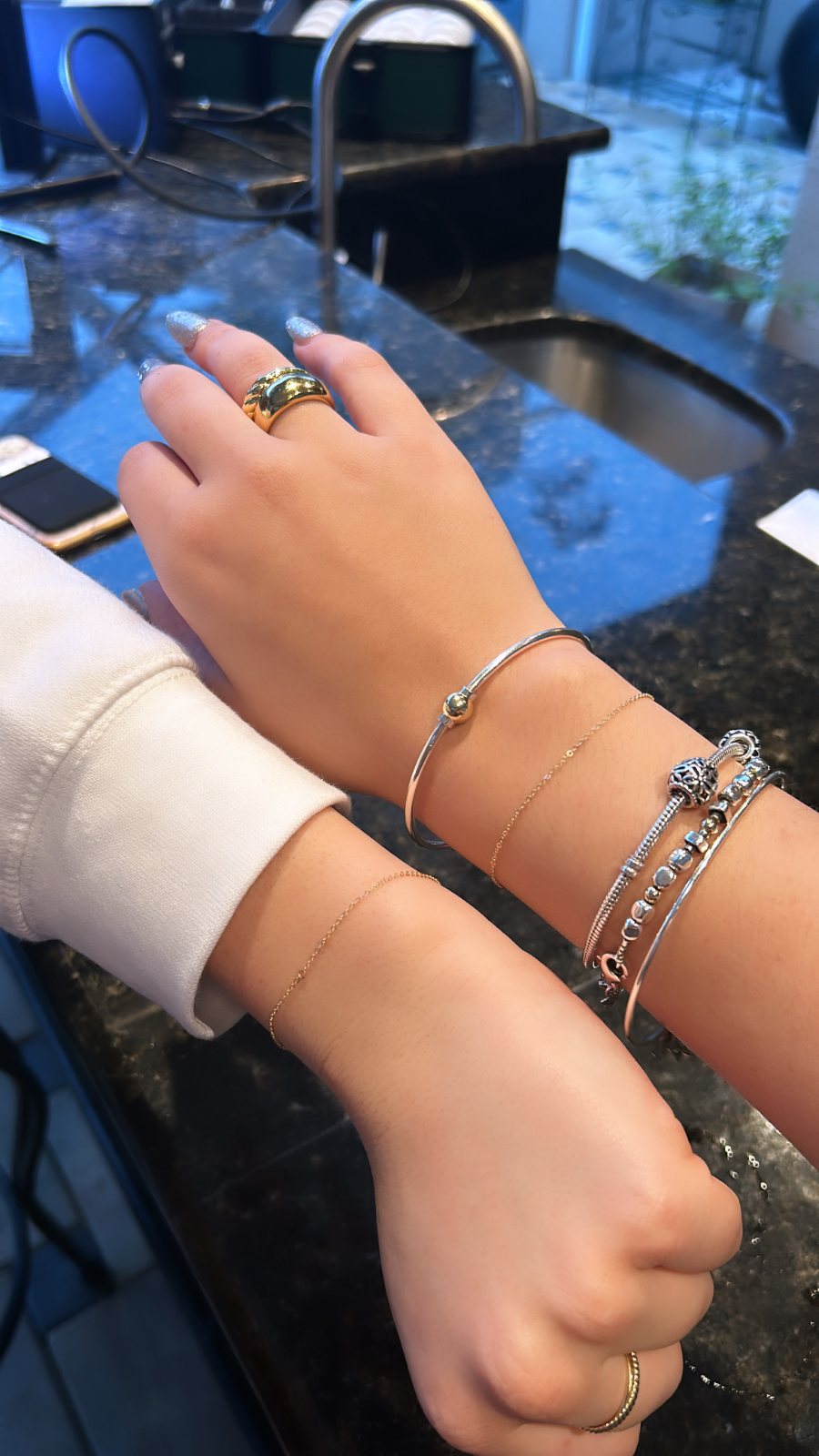 Welded permanent jewelry — custom chain — The Bronze Lily, St. Petersburg, FL