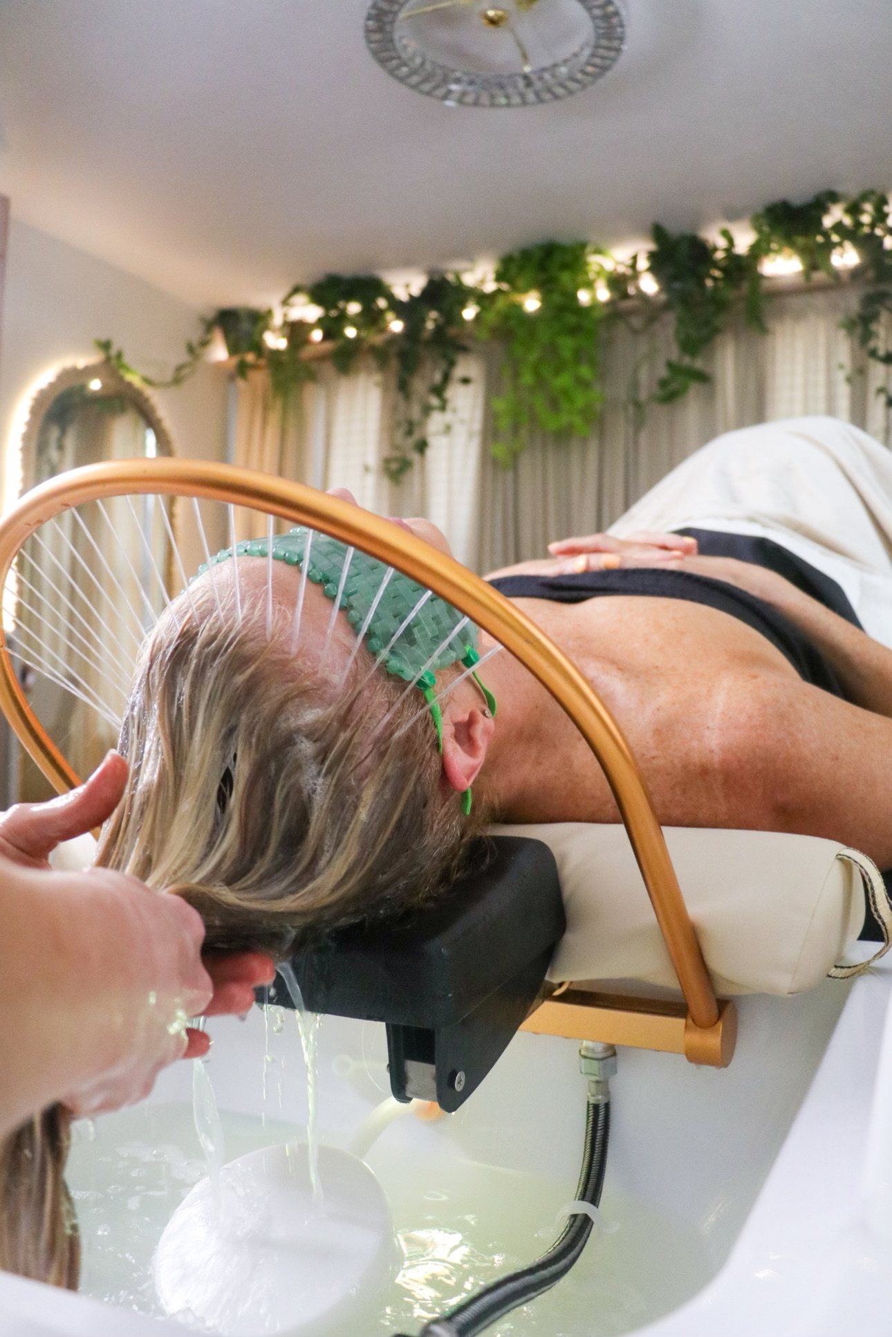 Water halo therapy pressure-point ritual — Japanese head spa — The Bronze Lily, St. Petersburg, FL